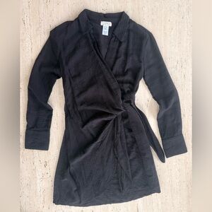 LSPACE Las Palmas Long Sleeve Cover-Up Wrap Dress, XS